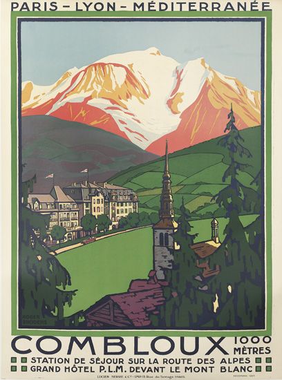 Paris-Lyon-Mediterranee, Combloux 1000 Meters Station De Sejour Sur La Route Des Aples Grand Hotel P.L.M Devant Le Mont Blanc