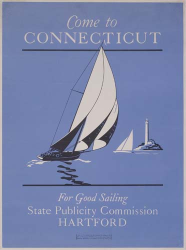 Come To Connecticut, For Good Sailing, State Publicity Commission, Harteford