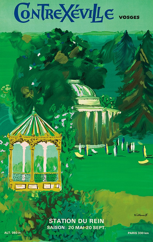 Contrexeville vosges, station du rein, saison: 20 mai 20 sept. alt 350m paris 330 km