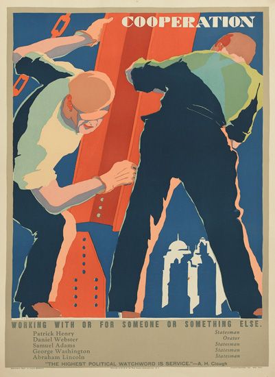 Cooperation, Working With Or For Someone Or Something Else, Patrlck Henry, Daniel Webster Samuel Adams George Washington, Abrnham Lincoln, Statrmus Orsiet Stalesmau, The htghest Political Watchword Is Service A M