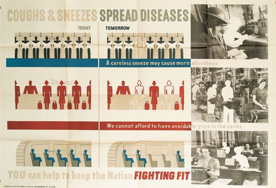 Coughs And Sneezes Spread Diseases, A Careless Sneeze May Cause More Absentes, You Can Help To Keep The Nation Fighting Fir