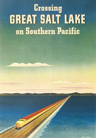 Crossing Great Salt Lake On Southern Pacific.