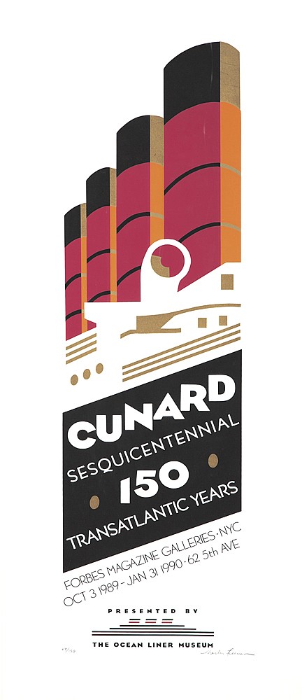 Cunard, Sesquicentennial, 150, Transatlantic Years, Forbes Magazine Galleries. Nyc, Oct 31989   Jan 31 1990.61 5th Avr, Presented By, The Ocean Liner Museum