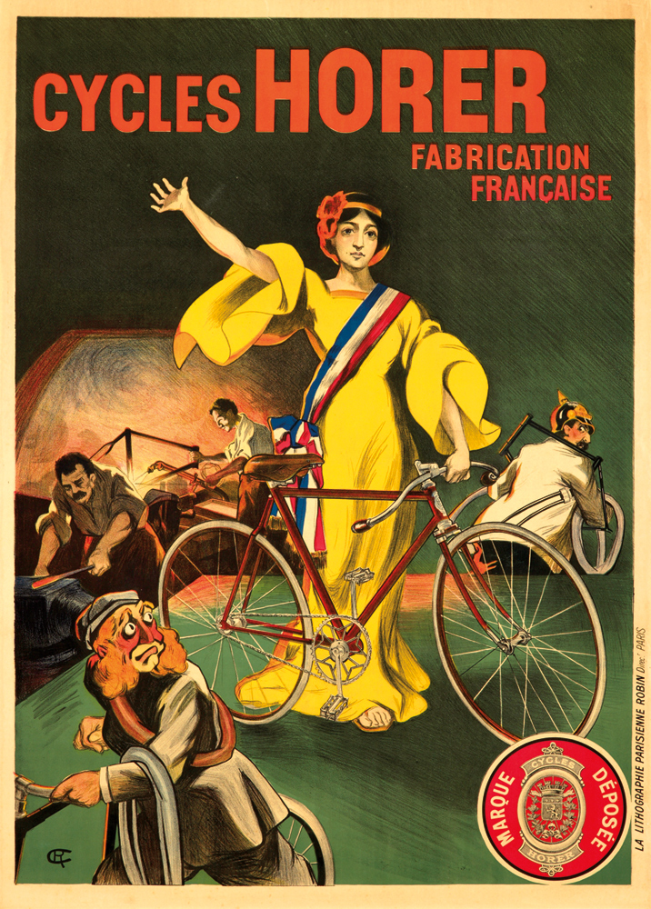 Cycles Horer, Fabrication, Francaise, Marque, Deposee, LA Lithographie Parisienne Robin, Paris