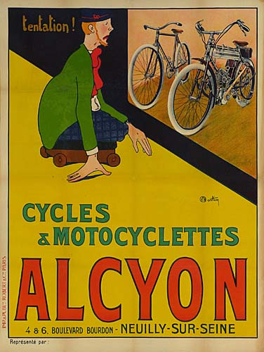 Cycles motocyclettes, Alcyon 4 & 6 boulevard bourdon neuilly sur seine