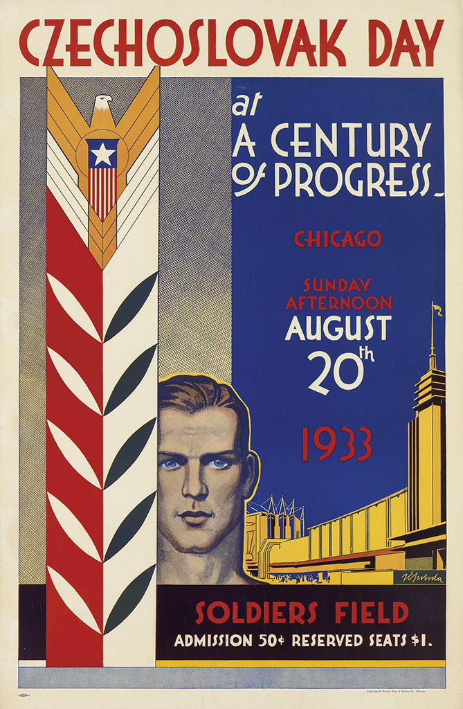Czechoslovak Day, Ar A Century, Of Progress, Chicago, Sunday, Afternoon, August, 20th 1933 Soldiers Field, Admission 50 Reserved Seats