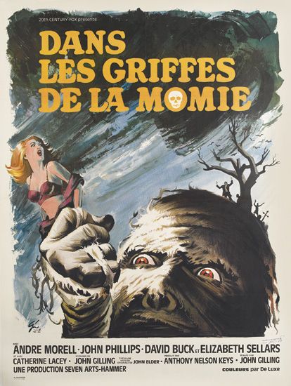 Dans, Les Griffes De La Momie, Andre Morell, John Phillips, David Buck, et Elizabeth Sellars, Catherine Lacey, John Gilling, John Elder Anthony Nelson Keys, John Gilling, Une Production Seven arts Hammer, couleurs par de luxe.