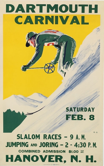 Dartmouth Carnival, Saturday Feb.8, Slalom Races-9AM, Jumping And Joring-2-4.30Pm, Combined Admission $1.00 Tai, Hanover, N.H