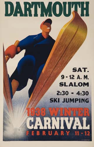 Dartmouth, Sat 9-12 AM, Slalom 2.30-4.30 Ski Jumping, 1938 Winter Carnival, February .11-12
