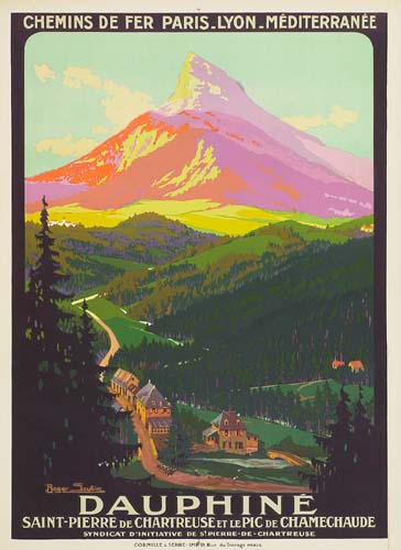 CheminsDe Fer Paris-Lyon-Mediterranee, Dauphine, Saint-Pierre De Chartruse Et Le Pic De Chamechaude, Syndicat D’Initiative De Stpierre De Chartreuse