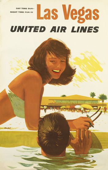 Day Time Sun- Night Time Fun In Las Vegas United Air Lines,