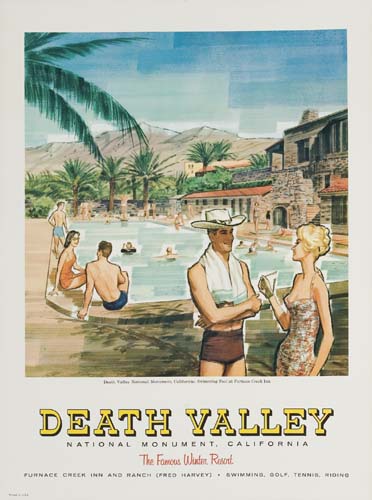 Death Valley, National Monument California, The Famcos W R, Funnace Cneen Inn And Ranch Ranch (Fred Harvev) · Swimmins Gol Tennis Rioind