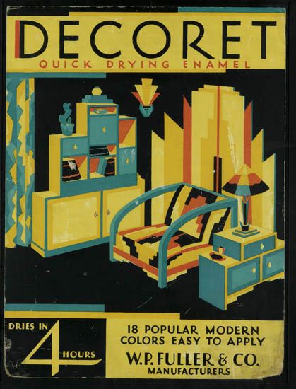 Decoret, Quick Drying Enamel, Dries In 4 Hours 18 Popular Modern, Colors Easy To Apply W.P.Fuller & Co. Manufacturers,