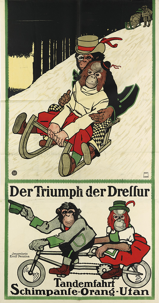 Der Triumph Der Dreffur, Tandemfahrt, Schimpanfe-Orang-Utan