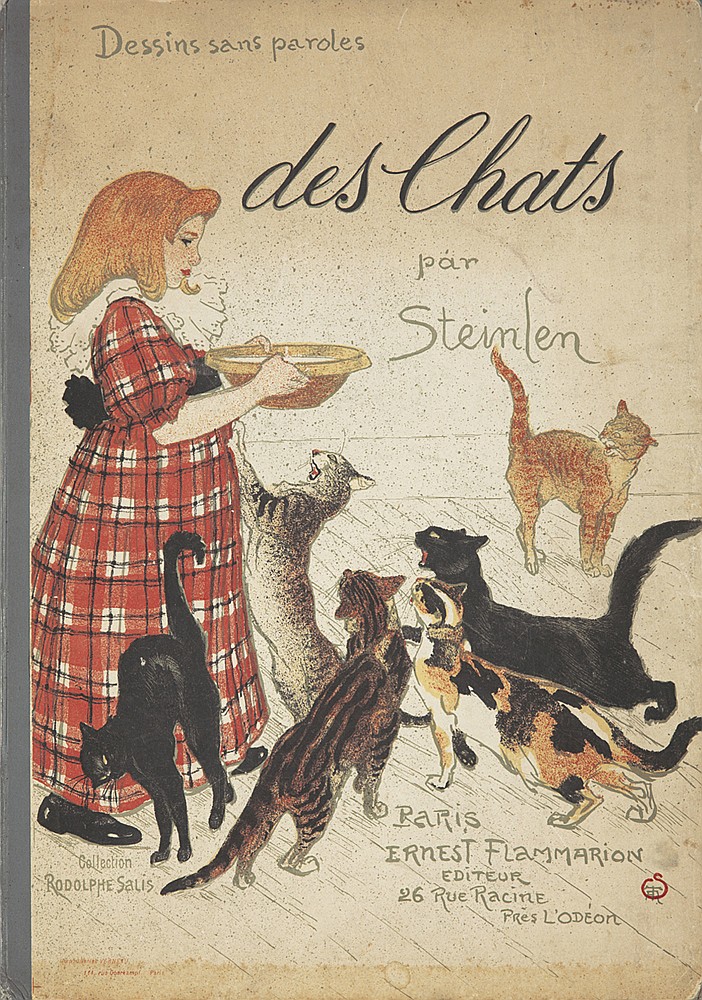 Dessins Sans Paroles, Des Chats, Par, Steimlen, Paris, Ernest Flammarion, Editeur, 26 Rue Racine, Pres L’Odeon, Collection, Rodolphe Salis
