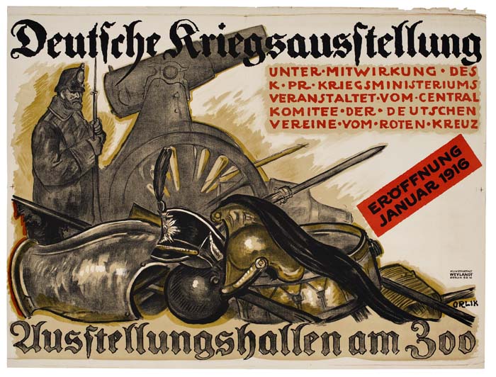 Deutsche Kriegsausstellung, Unter Mitwirkung Des. K. Pr Kriegsministeriums, Veranstaltet Vom Central, Komitee Der De Utschen, Vereine Von Roten Kreuz, Eroffnung Januar 1916, Ausftellungshallen am 300