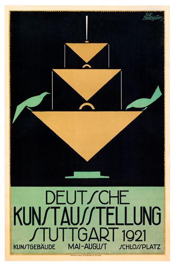 Deutsche Kunstausstellung Stuttgart 1921 Kunstgebaude Mai-August Schlossplatz