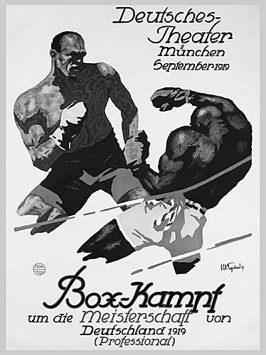 Deutsche, Theatre, Munchen, September 1919, Box-Kampt, UnDie Meisterschatf Uon, Deufschland 1919, Professional