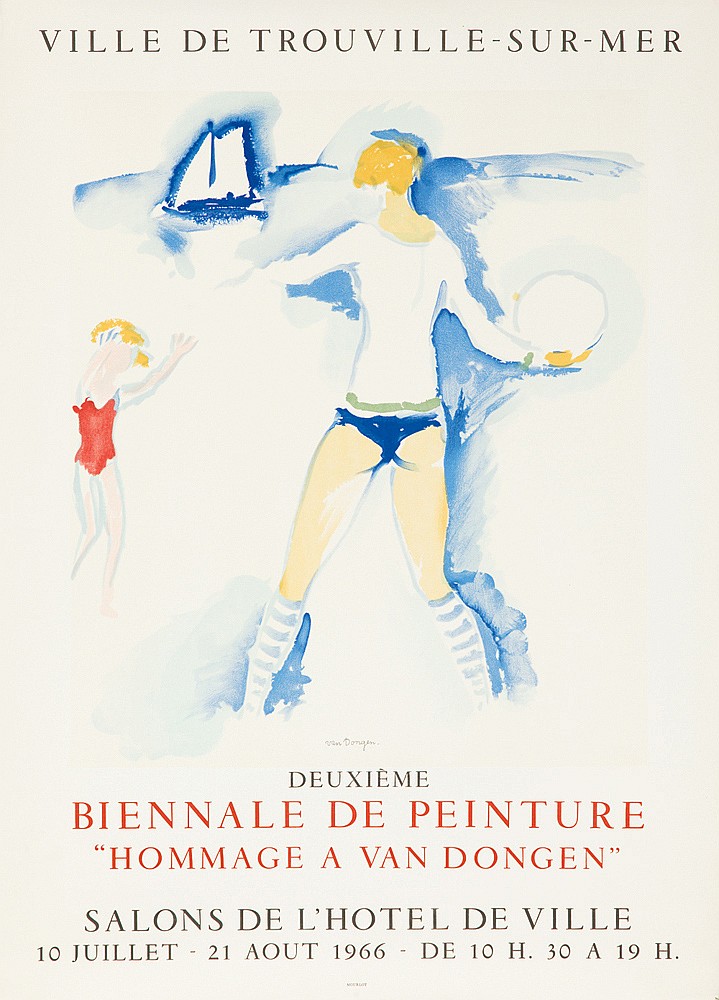 Ville de trouville-sur-mer, van dongen, Deuxieme, Biennale De Peintures, ” hommege a van dongen”, salons de l’hotel de ville, 10 juillet-21 aout 1966- de 10 h. 30 a 19 h.