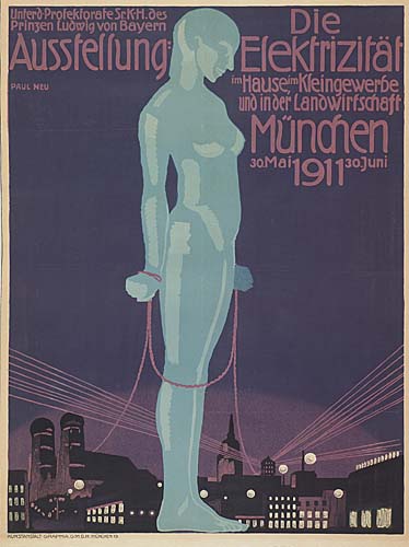 Die, Ausstellung, Elektrizitat, Paul Neu Im Hause, Im Kleingewerbe Und In Der Lanowirfschast,  Munchen, 30 Mai 1911 30. Juni