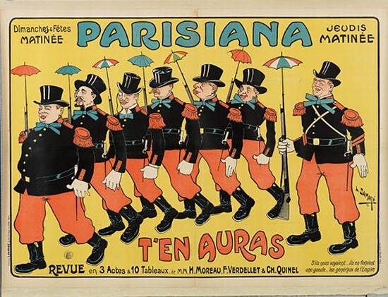 Dimanches & Fetes Matinee, Parisiana, T’en Auras, Jeudis Matinee, Ten Auras Revue En 3 Actes & 10 Tableaux de M.M. H. Moreau F.Verdellet & Quoinel