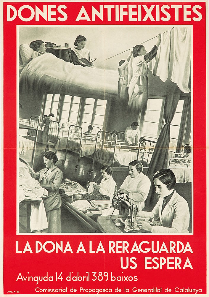 Dones Antifeixistes, La Dona Ala Reraguarda, Us Espera, Avinguda 14 Dabril 389 Baixos, Comissariat De Propaganda De La Generalitat De Catalunya,