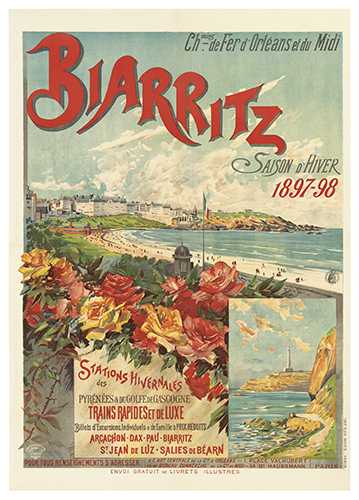 Ch Mir De fer D’Orleans Et Du Midi, Biarritz, Saison D’ Hiver, 1897-98, Stations Hivernales, Les Pyreness & De Golfe De Gascogne, Trains Rapides Et De Luxe, Arcachon Dax Pau Biarritz, St Jean De Luz Salies De Bearn, Pour Tous Canos Cratuit de Livrets Illstres