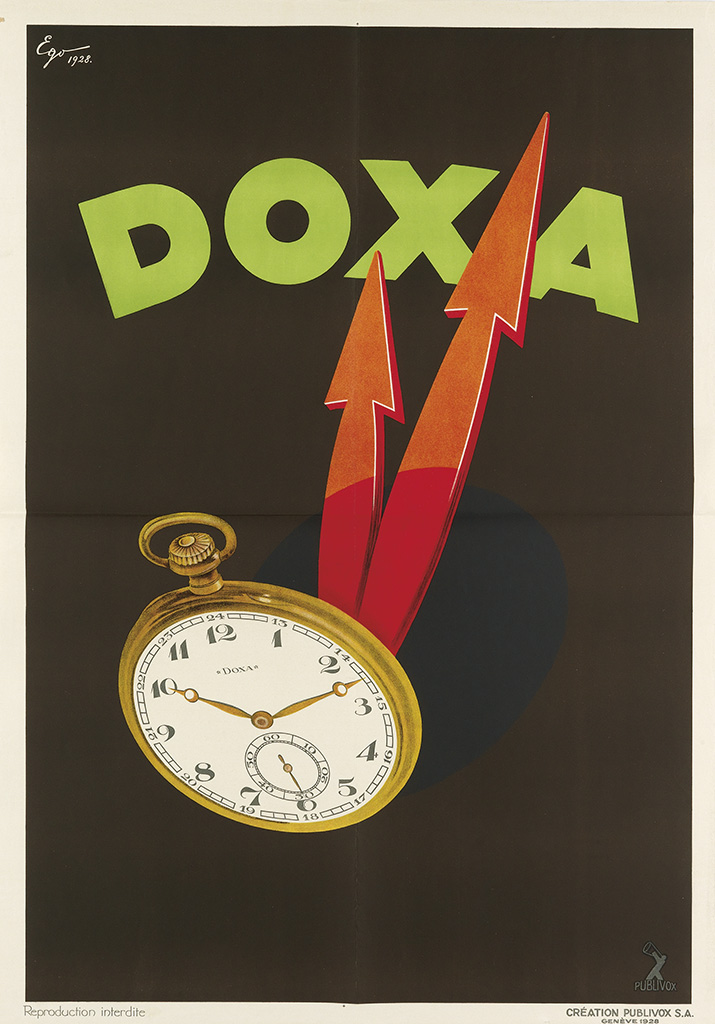 Doxa, 1928., Reproduction interdite, Creation Publivox S.A., Geneve 1928