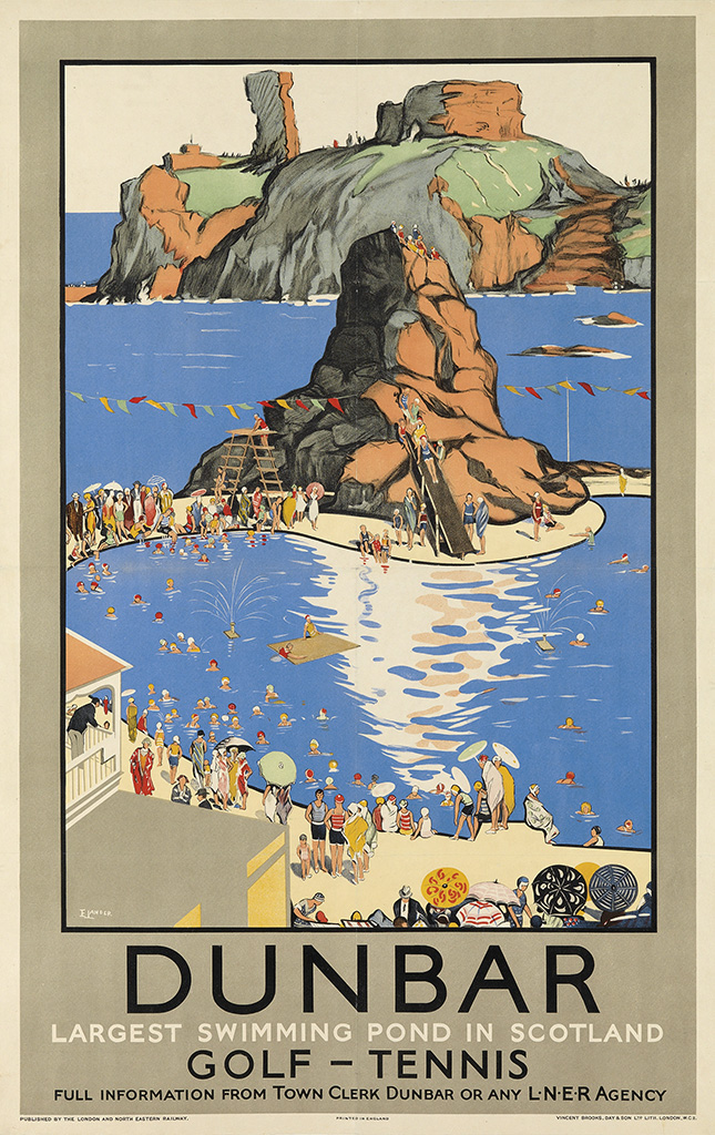 Dunbar, Largest Swimming Pond in Scotland, Golf-Tennis, Full Information From Town Clerk Dunbar Or Any L.N.E.R Agency