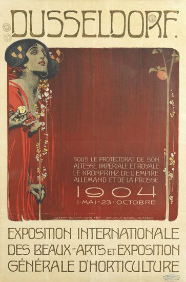 Dusseldorf, Sous Le Protectorat De Son, altesse Impiale Et Royale, Le Kronprinz del’empire, Allemand Et De La Prusse, 1904 1-Mai 23 Octobre, Exposition Internationale Des Beaux-Arts, Et Exposition, Geneerale D’horticulture