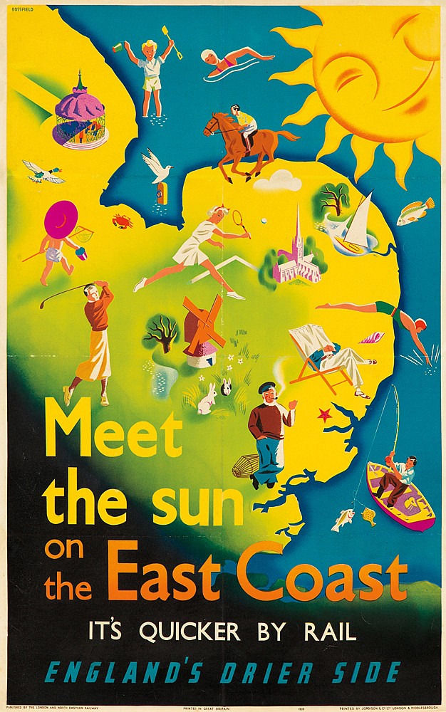 Meet, The sun, on, the, East Coast, It’s Quicker by Rail, England’s Drier Side