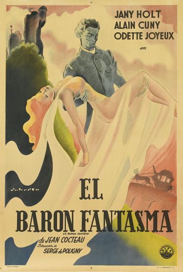 Jany Holt, Alain Cuny, Odette Joyeux, El Baron Fantasma, de Jean Cocteau,  Serge de Poligny