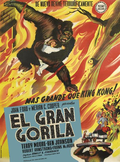 De Nuevo Revive Terrorificmente, films forteka, Mas Grande Que King Kong, John Y Merian C. Cooper, Presenton, El Gran, Gorila, Terry Moore-Ben Johnson, Robert Armstrong, Frank McHugh, Ernest B.Schoedsack