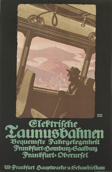Elektrische Taunusbahnen, Bequemfte Sanrgelegelegenheit, Sranefurt-Sombum-Gaaiburg, Sranefurt-Sberurfer,