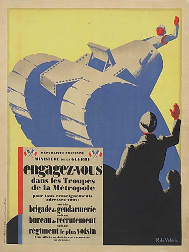 Ministere De La Guerre, Engagez-Vous, Dans Les Troupes, De La Metropole, Pour Cous Renseignement, Adressez-Yous:, Brigade De Gendarmerie, Bureau De Recrutement, Regiment Le Plus Voisin