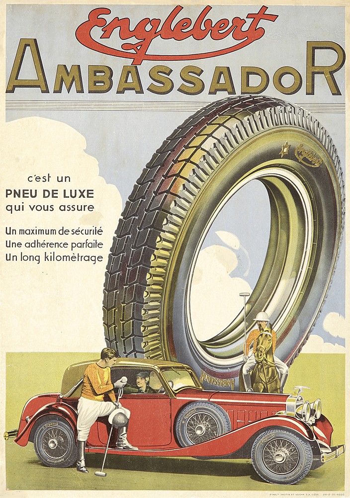 Englebert, Ambassador, C’est Un, Pneu De Luxe, Qui Vous Assure, Un Maximum De Securite, Une Adherence Parfaite, Un Long Kilometrage,