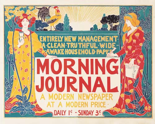 Entirely New Management, A-Clean-Tru Thful-Wide, A Wake Hous Echold paper, Morning Journal, A Modern Newspaper, At A Modern Price, Daily 1 – Sunday 3
