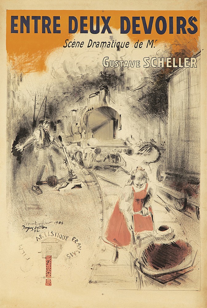 Entre Deux Devoirs, Scene Dramatique De Mr., Gustave Scheller, Artistquef Francais, 1906