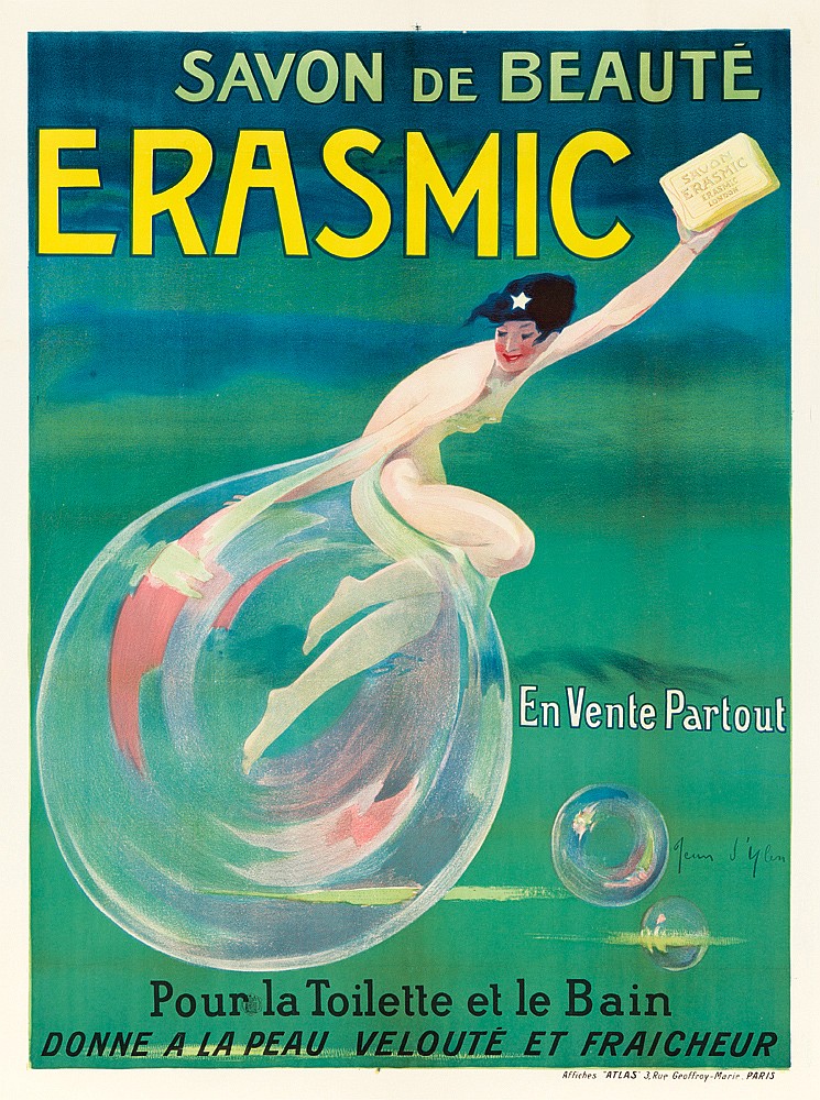 Savon De Beaute, Erasmic, En Vente Partout, Jean D’Ylen, Pour la Toilette et le Bain, Donne A La Peau Veloute Et Fraicheur, Paris