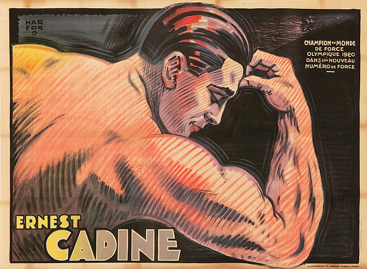 Champion Du Monde, De Force, Olympique 1920, Dans Son Nouveeau, Numero De Force, Ernest Cadine