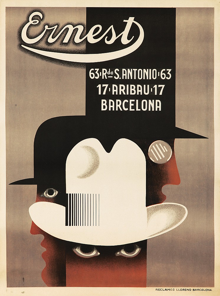 Ernest, 63 rda s. antonio 63, 17 aribau 17, barcelona, reclamos llorens. barcelona.