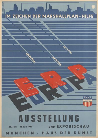 Im Zeichen Der Marshallplan Hilfe, ERP Europa, Ausstellung, Und Exportschau, Munchen Haus Der Kunst