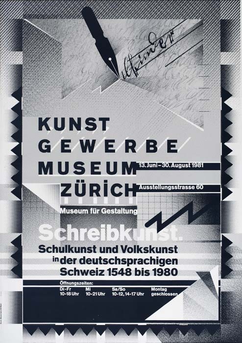 Kunst Gewerbe Museum Zurich, 13 juni 30 August 1981, Ausstellungsstrasse 60., Museum fur Gestaltung, Schreibkunst. Schreibkunst., Schreibkunst und Volkskunst, in der deutschsprachigen schweiz 1548 bis 1980