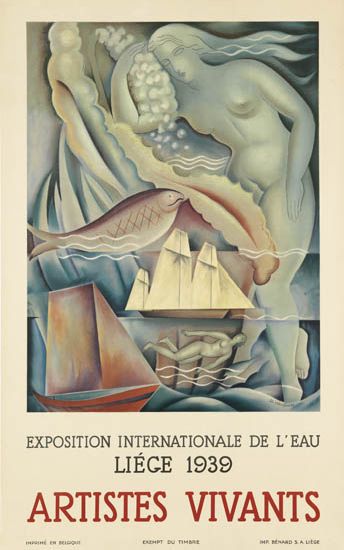 Exposition Internationale De L’Eau, Liege 1939 Artistes Vivants,