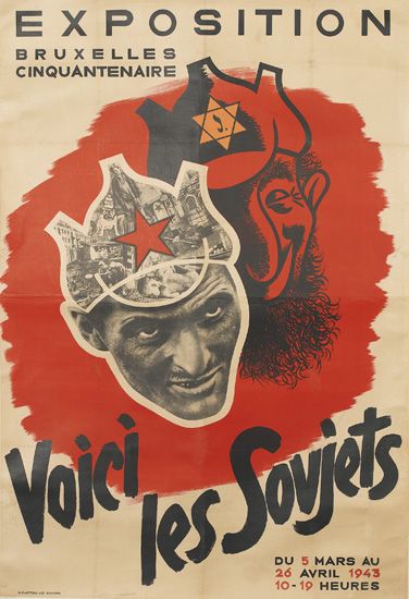 Exposition, Bruxelles Cinquantenaire, Voici Les Sovjets, Du 5 Mars Au 26 Avril 1943 10-19 Heures