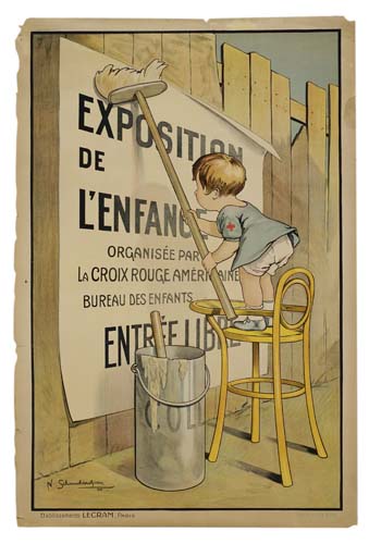 Exposition, De, L’Enfaoe, Organisee Par, La Croix Rouga Amer, Bureau Des Enfants, Entree