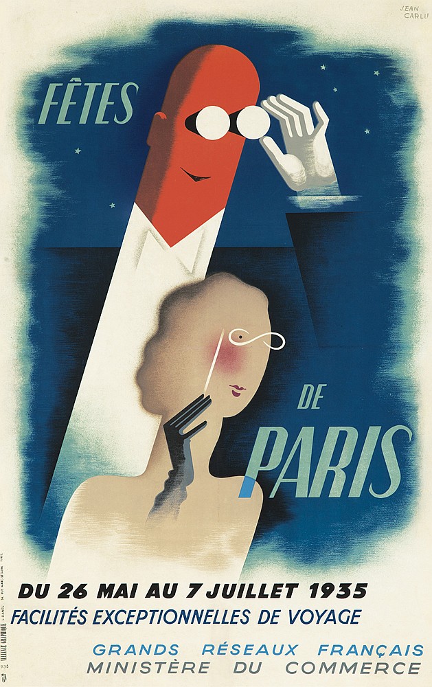 Fetes De Paris 1937 Une Fete De Nuit A L’Ecole Des Beaux Arts, 13 Quai Malaquais Le 19 Juin 1937, Organisee Par La Grande Masse De Lecole Des Beaux-Arts Au, Profit De Sa Caisse De Secours Sous Le Haut Patronage De M’Le President De La Republiour Et De Linstitut De France, Avec Le Concours D’Exelsior, Billets En Bente Rue J. Callot Et Dans Les Agences,