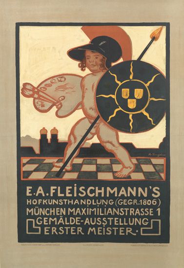 E.A.Fleischmann’s Hofkunsthandlung (gegr.1806), Munchen Maximilianstrasse 1, Gemalde-Ausstellung, Erster Meister