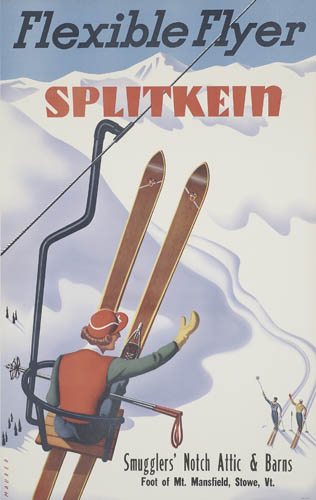 Flexible flyer, Splitkein, smuggler’s notch attic & barns, Foot of mt. manslield, stowe, vt.