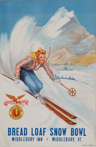 Flexible flyer bread loaf snow bowl,Middlebury inn. Middlebury. VT